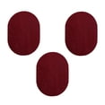 thumbnail image 1 of Furnish My Place Modern Plush Solid Burgundy Color Rug - Pets and Kids Friendly Rug, Indoor/Outdoor Mat, Area Rugs Great for Kids, Pets, Event, Living Room, Made in USA, 1.5' x 2.25' Oval - Set of 3, 1 of 10