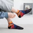 thumbnail image 2 of Rocae Vibrant Hummingbird Watercolor Art for Premium Adult Socks,Comfortable, Breathable, and Durable Socks, Perfect for Everyday Wear, 2 of 7