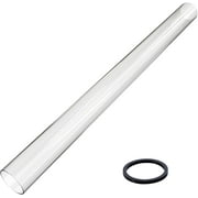Patio Heater Glass Tube Replacement, 49.5 x 4" Replacement Parts with Ring, Outdoor Replacement Parts for 4-Sided Pyramid Heater, Glass Tube Model for GSH, BFC, HLDS01, WH-H90