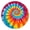 Colorful Rainbow Tie, variant on Rainbow Tie Dye Mandala Pattern Round Fitted Tablecloth with Elastic Edge,Dining Table Cover Waterproof,Outdoor Round Tablecloth for Camping,Dining,Indoor and Outdoor
