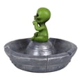thumbnail image 4 of Flying Saucer Spaceship UFO Green ET Roswell Alien Smoking Cigarette Ashtray, 4 of 9