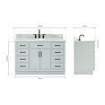 thumbnail image 3 of Ariel Hepburn 49 In. Oval Sink Vanity With Carrara White Countertop In Grey, 3 of 10