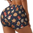 thumbnail image 2 of Fotbe Holiday Gingerbreads Seamless Shorts, Womens Workout Shorts High Waist Stretch Booty Short for Gym/Yoga/Running/Biking-Small, 2 of 9