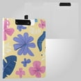 thumbnail image 2 of Palm Leaves Pastel Flowers Tropical Foldable Binder Folder Clipboard with Pen Slot Double Clips A4 Size File Storage, 2 of 8