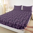 thumbnail image 3 of Feelyou Western Damask Teen Twin Sheet Sets, Purple Hippie Snake Bedding, 3 Pieces, 3 of 7