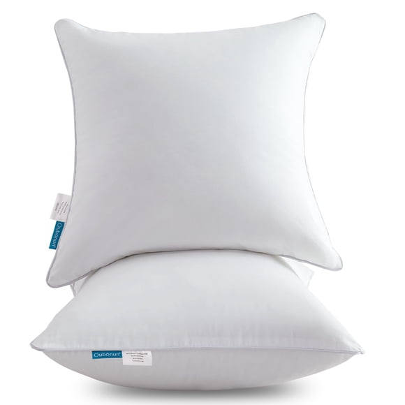 Insertos de almohada Oubonun Euro 30 x 30 cm (juego de 2) con 100% algodón