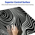 thumbnail image 3 of Abstract Topographic Map Black Mouse Pad Big Gaming Mouse Pad XXL Mousepad Large Keyboard Mat with Non-Slip Rubber Base Stitched Edges Mouse Mat Desk Pad for Gaming and Office, 3 of 6