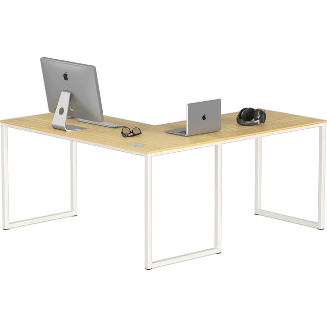 Commercial-Grade Office Computer Desk x cm Silver w/Espresso Top