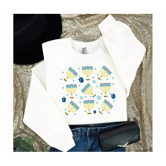 TeeFit Menorah Sweater, Family Hanukkah Hoodie, Menorah Trendy Top, Hanukkah Sweater For Women, Hanukkah Sweatshirt, Hanukkah Shirt,Hanukkah Gift T-Shirt And Sweatshirt All Size S-5Xl