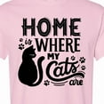 thumbnail image 4 of Inktastic Home is Where My Cats Are with Cat Illustration and Pawprints T-Shirt, 4 of 5