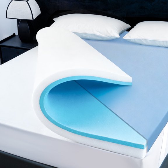 SORMAG Mattress Topper Queen Memory Foam Mattress Topper Cooling Gel Infused Mattress Topper Pad, 3 inch