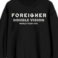 thumbnail image 6 of Foreigner Double Vision 1978 World Tour Adult Black Crew Neck Sweatshirt-XXL, 6 of 7