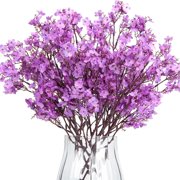FXMLRLK 1 Bundle Artificial Flowers Gypsophila Bouquets Bulk Real Touch Fake Silk Flowers for Home Wedding DIY Floral Arrangement Kitchen Table Centerpiece Festival Decoration, Gray