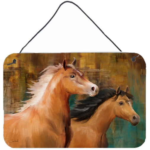 Carolines Treasures PTW2021DS812 Horse Duo Wall or Door Hanging Prints 8x12 multicolor