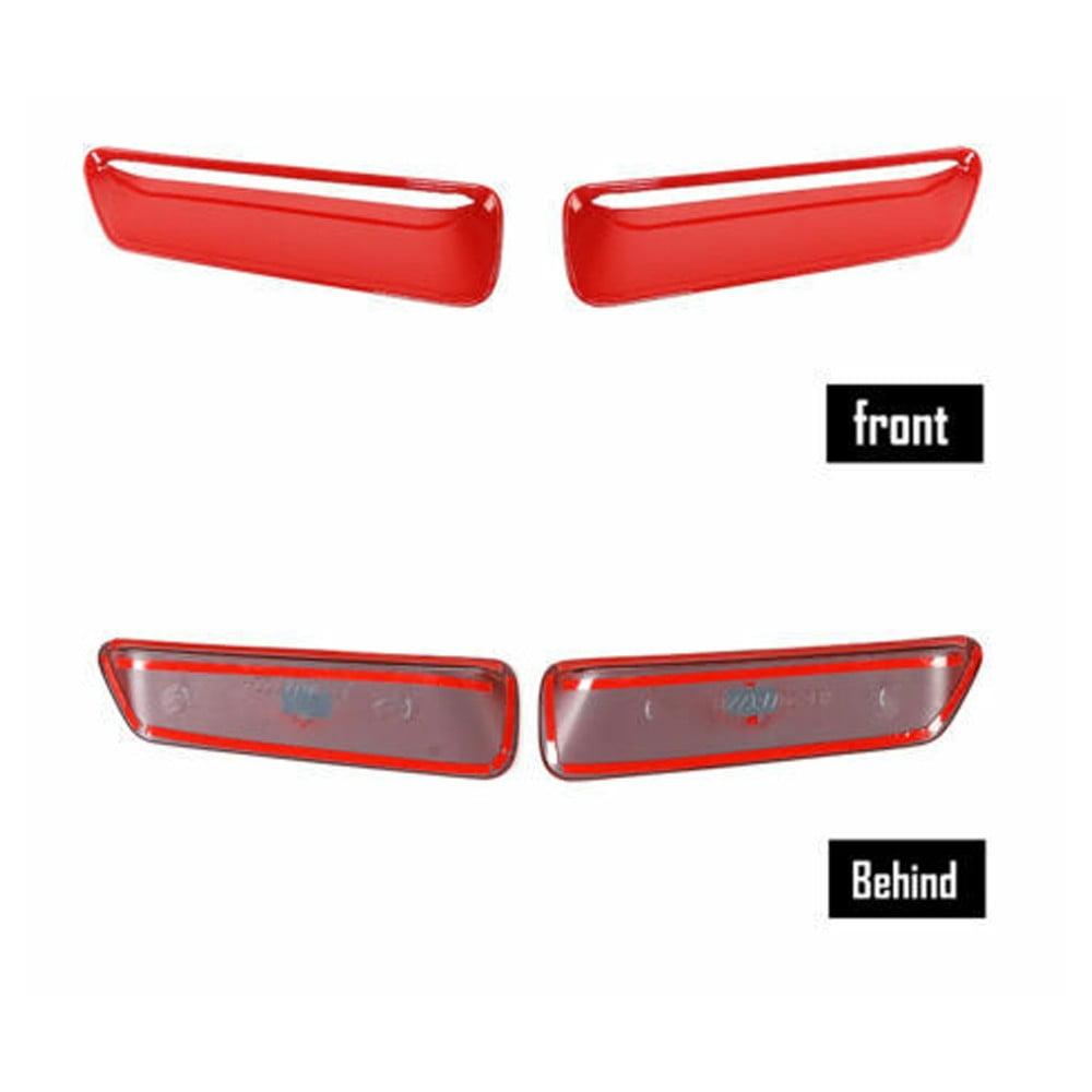 Nee Haoww Hood Air Conditioner Outlet Vent Decorative Trim 15+ Red M 2 Pieces/Set for Dodge Challenger 2015-2019