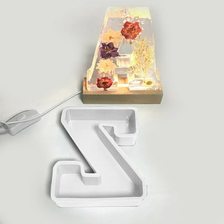 

AZZAKVG Silicone Molds Diy Crystal Alphanumeric Cake M Old 26 English Alphanumeric Cake Silicone M Old