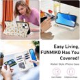 thumbnail image 4 of Tianyeda for iphone 15 Case Wallet Card Holder Zipper Leather Flip Cover Crossbody Wrist Strap with Stand A3, 4 of 5
