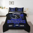 thumbnail image 2 of Erosebridal Soccer Sports Bedding Sets with Comforter , Black Navy 2pcs, Super Cozy, Chicago, 2 of 6