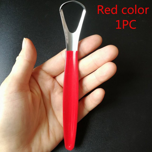Raspador de lengua de acero inoxidable, limpiador de higiene Oral, grado quirúrgico, cepillo para eliminar el mal aliento