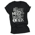 thumbnail image 2 of Blczomt Short Sleeve Plus Size Tops Black Quotes Crew Neck Valentine's Day Blouse Christmas Womens Shirts, 2 of 5