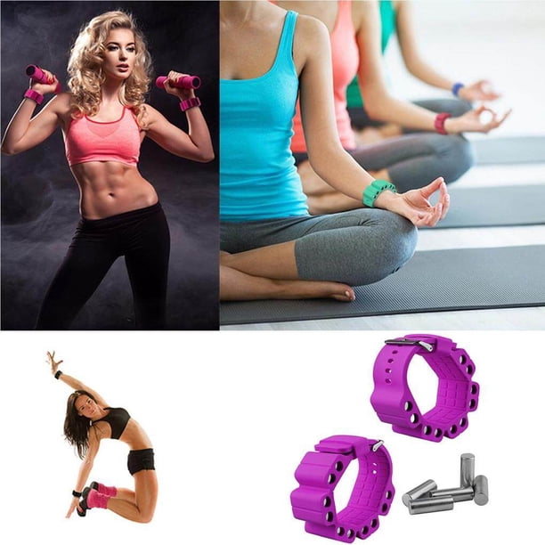 Lot De 2 Bracelets Lestés Réglables – 430g Chacun, En Silicone Et Inox, Pour Poignet Et Cheville, Course, Yoga, Pilates
