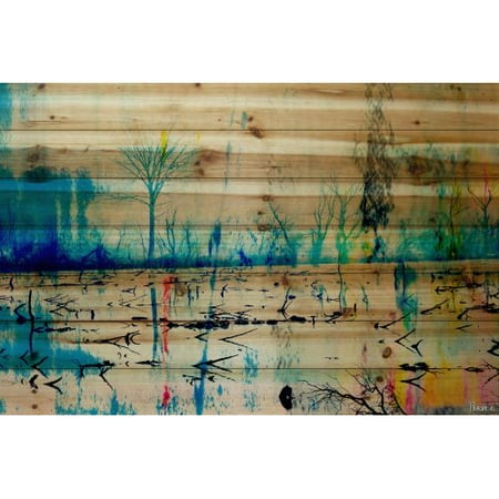 Parvez Taj Morrison Lake Art Print on Natural Pine Wood
