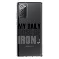 thumbnail image 1 of DistinctInk Clear Shockproof Hybrid Case for Samsung Galaxy Note 20 (6.7" Screen) - TPU Bumper Acrylic Back Tempered Glass Screen Protector - My Daily Dose of Iron Golf, 1 of 3