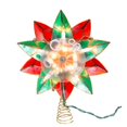 thumbnail image 7 of Kurt Adler 10-Light LED Capiz Poinsettia Tree Topper, Red & Green, 9.5", 7 of 7