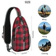 thumbnail image 5 of Rustic Plaid Sling Bag, Retro Checkered Crossbody Backpack with Adjustable Shoulder Strap, Lightweight and Durable for Short Trips and Gym Workouts, 5 of 6