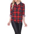 thumbnail image 2 of White Mark Women's Oakley Plaid Top, 2 of 4