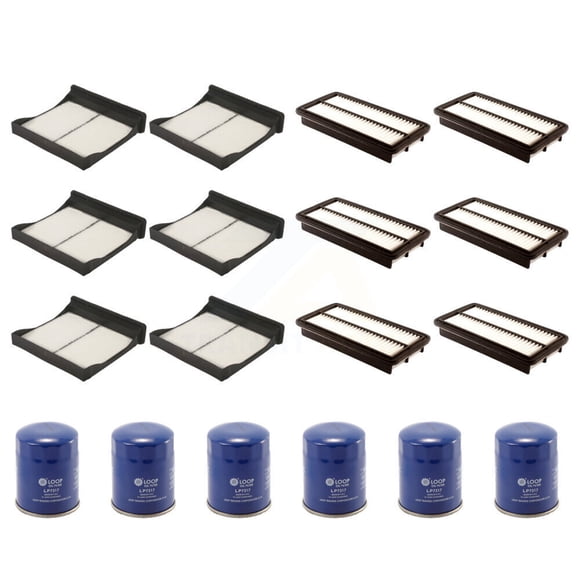 PUR 6x Air + 6x Cabin + 6x Engine Oil Filter (18 Total) Kit for Car Subaru XV Crosstrek KFM-103671