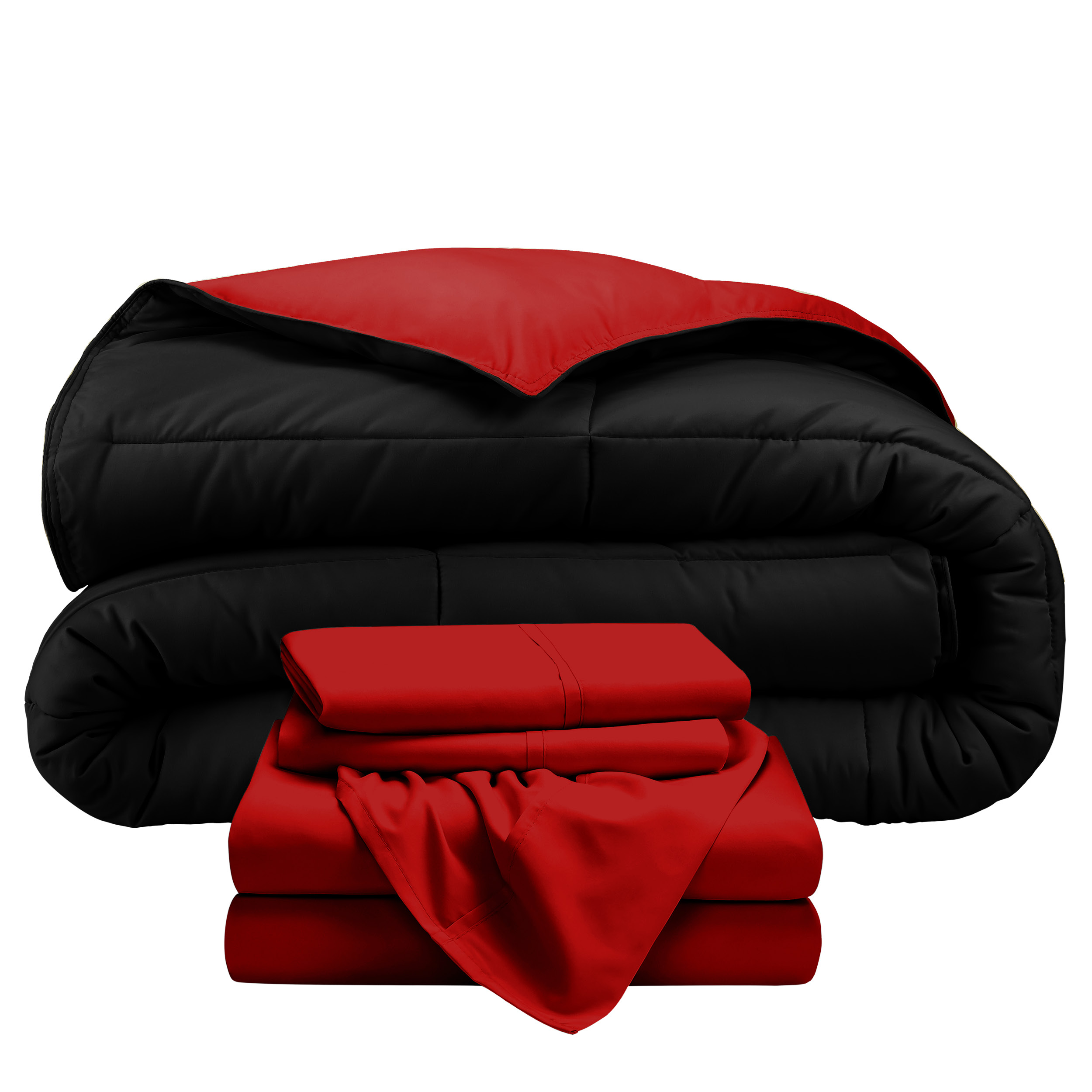 Bare Home 5 Piece Reversible Bed in a Bag Premium 1800 Collection 