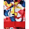 thumbnail image 4 of Ma Croix Mens Graphic Print Vibrant Flower Zip Up Hoodie Sweater, 4 of 6