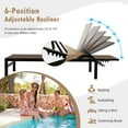 thumbnail image 5 of Spaco Patio Lounge Chair, 6-Position Chaise Lounge Chairs with Rustproof Aluminium Frame-Brown, 5 of 7