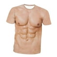 thumbnail image 1 of T-shirt à Manches Courtes à Motif Musculaire pour Hommes à Col Rond Style Halloween 2, 1 of 8