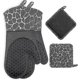 thumbnail image 1 of Oven Gloves, Heat Resistant Silicone Oven Gloves, Non-slip Kitchen Oven Mitts Gift, 1 of 5