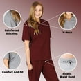 thumbnail image 4 of Women's Scrub Sets, Scrub Top and Pants (Chocolate, 3X-Large), 4 of 7
