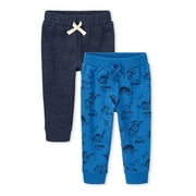 The Children's Place Baby & Toddler Boy Dino Fleece 2-Pack Jogger Pants , Size 6 Months-5T