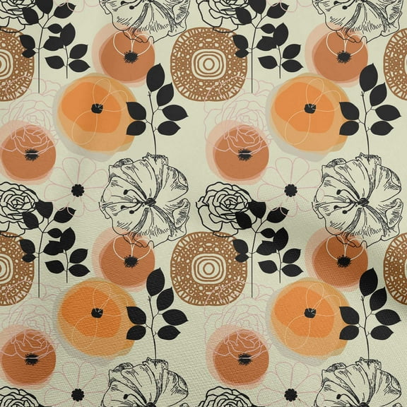 oneOone Viscose Chiffon Light Green Fabric Watercolor Floral Fabric For Sewing Printed Craft Fabric By The Yard 42 Inch Wide