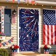 thumbnail image 4 of erdimoy 4th of July Patriotic Door Cover Banner, 35×70 Inch Firework & American Flag Backdrop for Independence Day Decor, 4 of 6