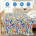 thumbnail image 4 of Colorful Polka Dot Cooling Blanket, Lightweight Breathable Summer Throw Blanket with Double Sided Cold Effect, Rainbow Polka Dots Watercolor Picnic Beach Blankets Bed Sheet for Hot Sleepers 60"x80", 4 of 8