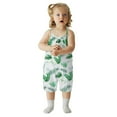 thumbnail image 3 of uublik Romper for Girls Sleeveless Summer Romper Jumpsuit Playsuit Clothes Green, Size 1T-6, 3 of 5