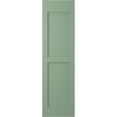 thumbnail image 6 of 12"W x 70"H Americraft Two Equal Raised Panel Exterior Real Wood Shutters (Per Pair), Track Green, 6 of 10