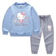 thumbnail image 4 of Conjunto de Sudadera con capucha de cuello redondo de Hello Kitty, nueva ropa para niños, pantalones de manga larga con bonitos dibujos, traje de algodón para bebé de dos piezas, 4 of 5