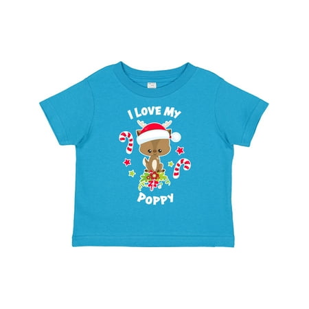 

Inktastic I Love My Poppy with Reindeer Gift Toddler Boy or Toddler Girl T-Shirt