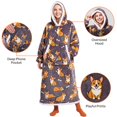 thumbnail image 3 of Joyfy Wearable Blanket Hoodie for Adults Gifts for Teen Girls Sister Women Sherpa Fleece Printed Hooded Blanket Sweatshirt Warm Cozy with Pocket & Sleeves, 3 of 7
