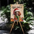 thumbnail image 4 of Merry Christmas Santa English Springer Spaniel Scarf Twinkling Lights Xmas Holiday Vertical Matte Canvas Poster Springers Dog Lover Gifts Wall Art Home Decor - 00022, 4 of 5