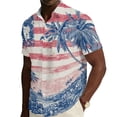 thumbnail image 2 of Hogleaql 4th Of July Hawaiian Shirts for Men 4th Of July American Flag Graphic Short Sleeve Patriotic Shirt Collared Button Trendy Beach Workout Outfits Royal Blue 2XL, 2 of 6