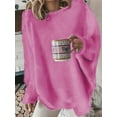 thumbnail image 1 of Chandail Confortable Grande Taille en Molleton Doux Col Rond Manches Longues Polyvalent Essentiel pour l'Hiver, 1 of 8