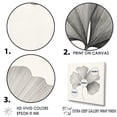 thumbnail image 3 of Designart "Minimalist Ginkgo Leaves In Grey And White" Leaves Canvas Prints, 3 of 7